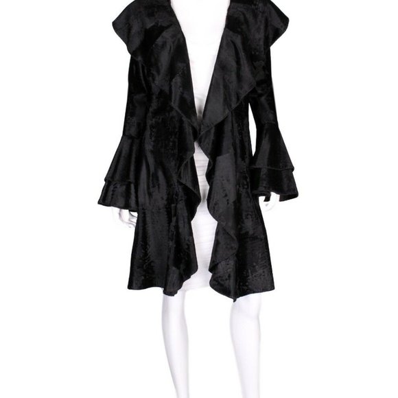 DENNIS BASSO Vintage Russian Broadtail Fur Coat - Picture 2 of 12